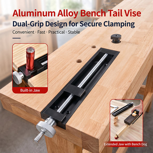 Sakerplus® Adjustable Workbench Tail Vise Clamp