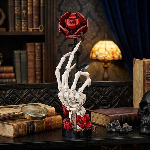 Sakerplus® Skeleton Hand Rose Building Block Set