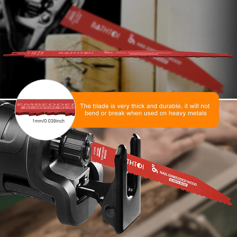 Sakerplus Pack of 6-Inch Metal Sawzall Blades