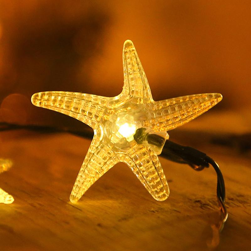 Saker Solar Power Starfish String Lights