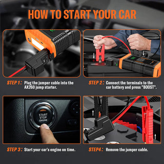 Sakerplus® Compact Car Jump Starter With Air Compressor
