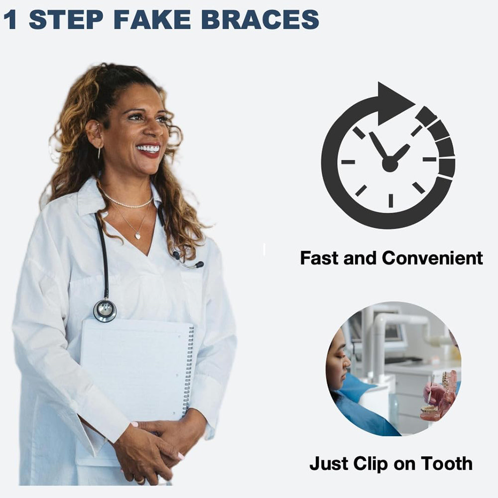 Sakerplus One-Step Fake Braces with Power Chain
