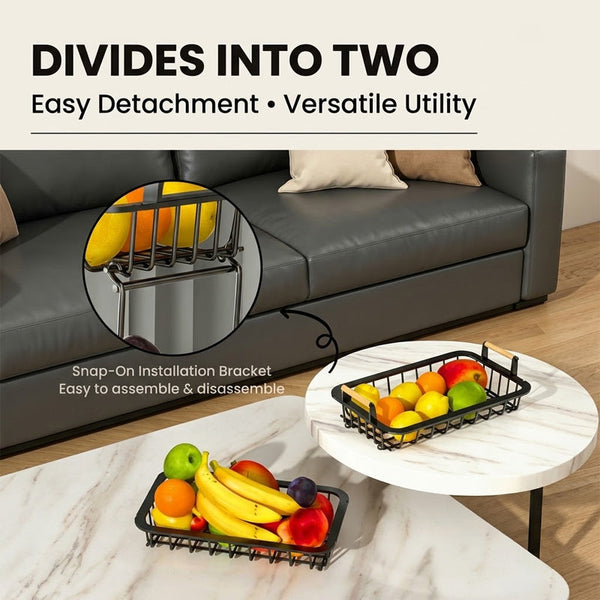 Sakerplus® 2-Tier Metal Wire Fruit Storage Basket