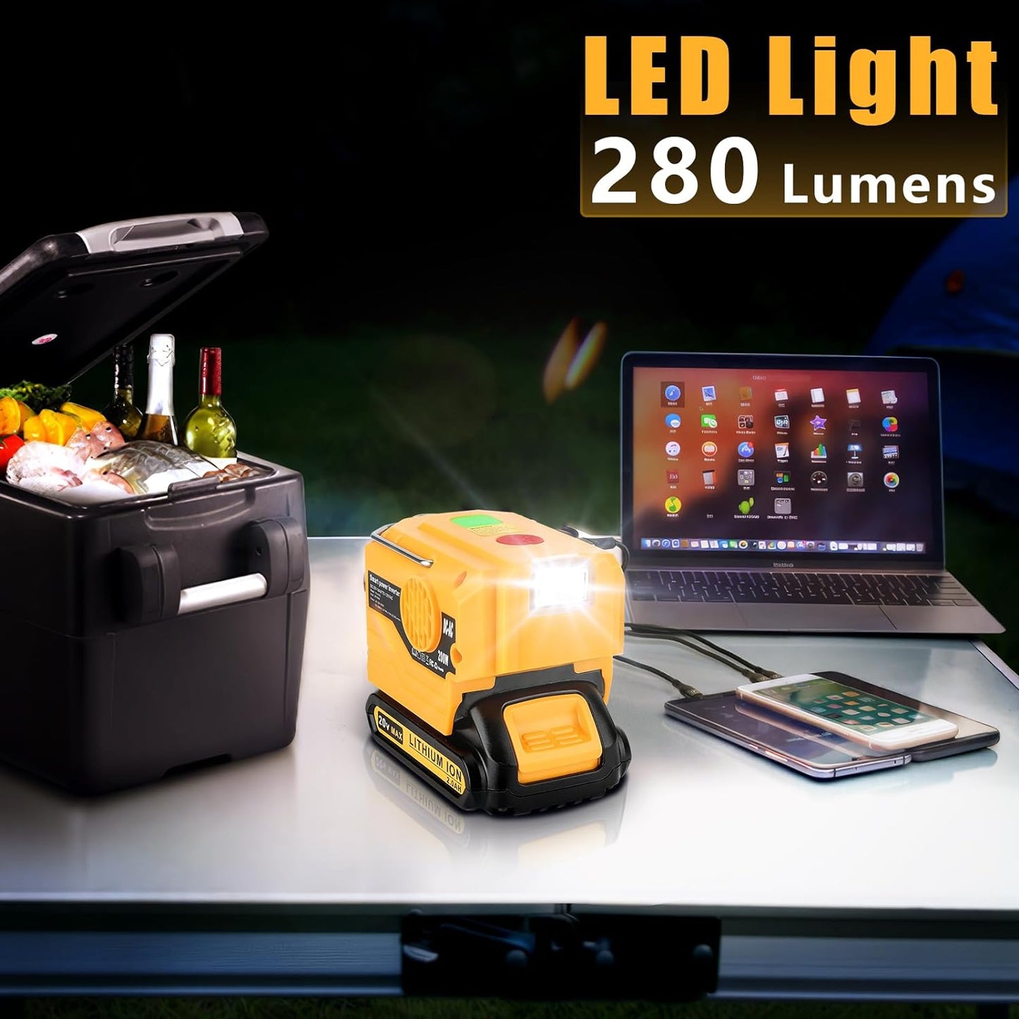 Saker 200W Power Inverter for 18-20V to 220V Adapter