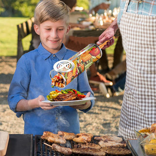Sakerplus® Rolling Grill Basket Set
