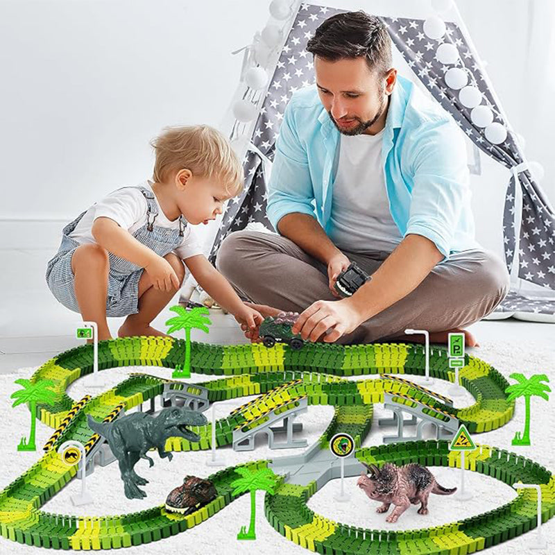 Sakerplus® Dinosaur World Flexible Track Playset