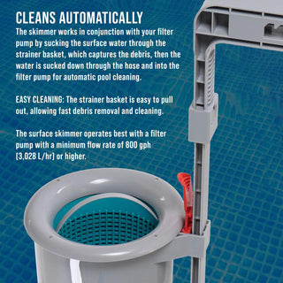 Sakerplus Floating Pool Skimmer with Mount Bracket