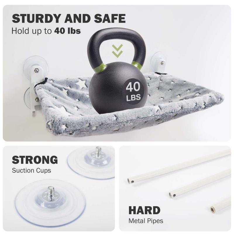 Sakerplus® Dark Foldable Pet Hammock for Window