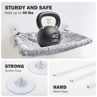 Sakerplus® Dark Foldable Pet Hammock for Window