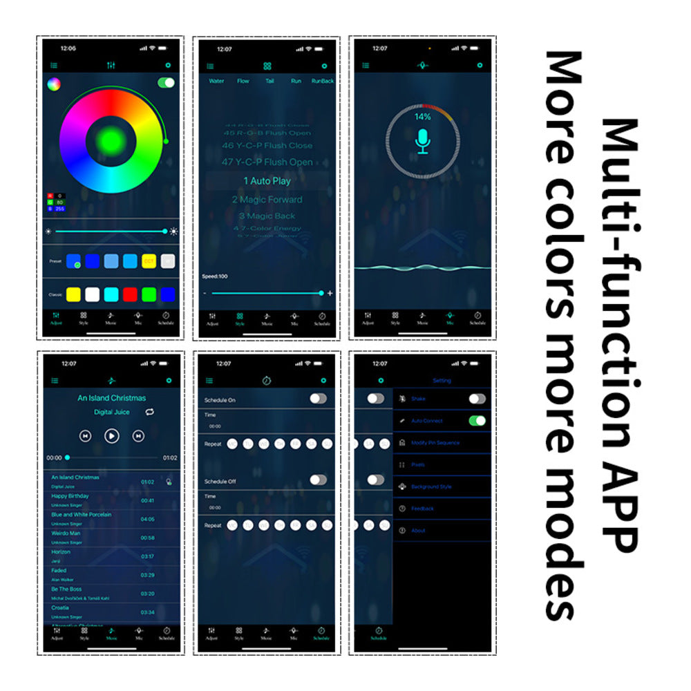 Sakerplus® USB Car LED Lights with APP Control