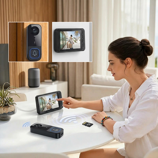 Sakerplus® Smart Video Doorbell With Indoor Display