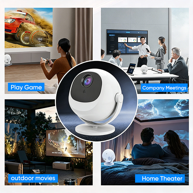 Sakerplus® 4K Mini Projector With WiFi6