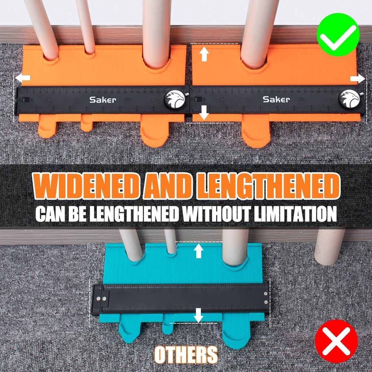 Saker® Unlimited Connection Contour Gauge