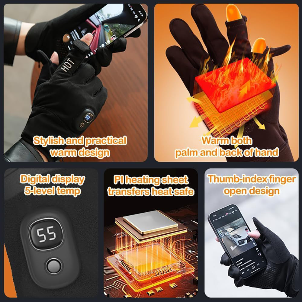 Sakerplus® Rechargeable Electric Heated Winter Gloves