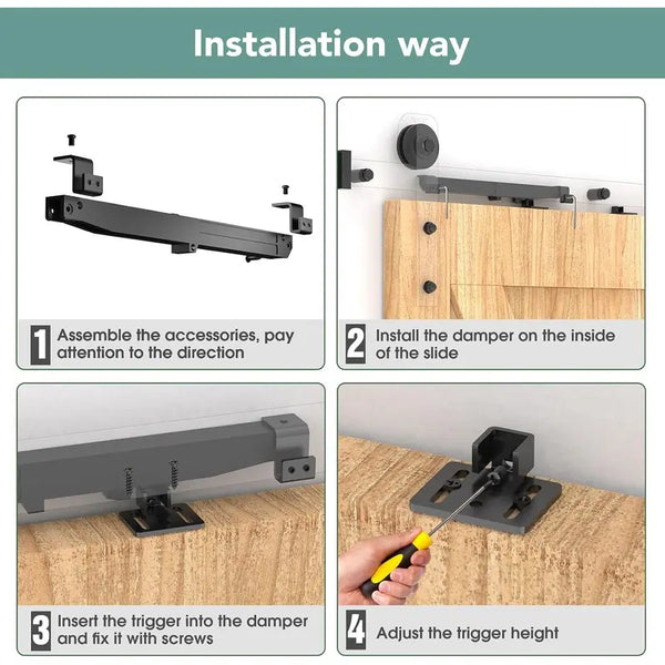 Sakerplus® Sliding Barn Door Soft Close Kit