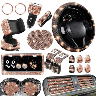 Sakerplus® 27-Piece Bling Car Accessories Set