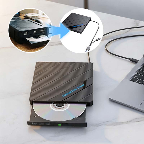 Sakerplus® 8-In-1 Portable External DVD Drive