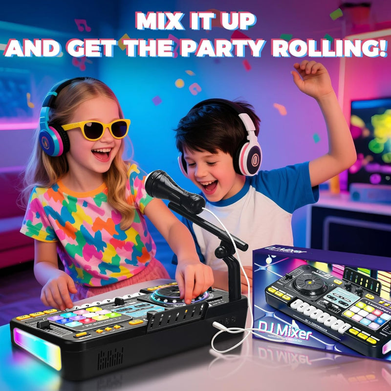 Sakerplus® Kids DJ Mixer Table With Microphone