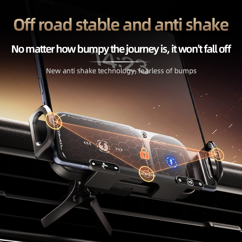 Sakerplus Wireless Charging Rotating Car Mount