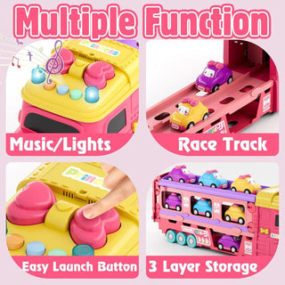 Sakerplus® Unicorn Toy Car Set Girls