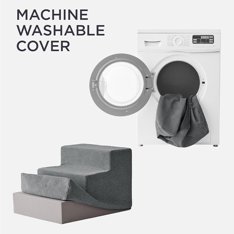 Sakerplus 4-Step Dog Stairs for Bed