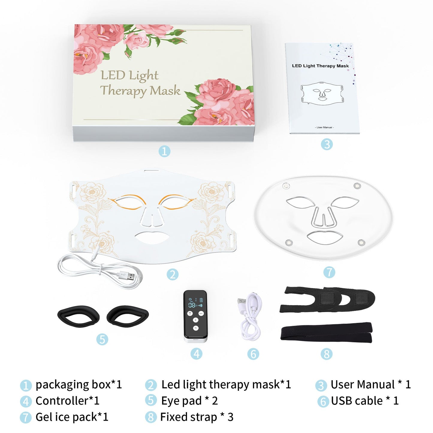 Sakerplus Light therapy with LED facial mask