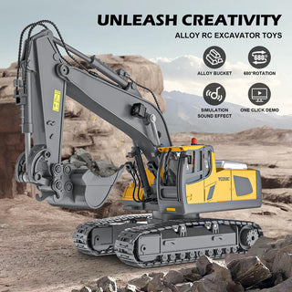 Sakerplus 9-Channel RC Metal Bulldozer