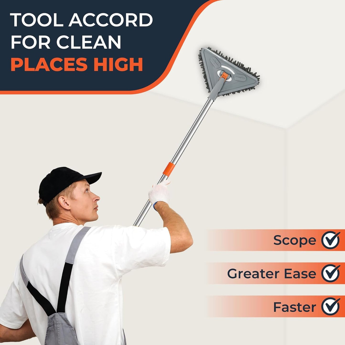 Sakerplus Long-handled wall cleaning mop