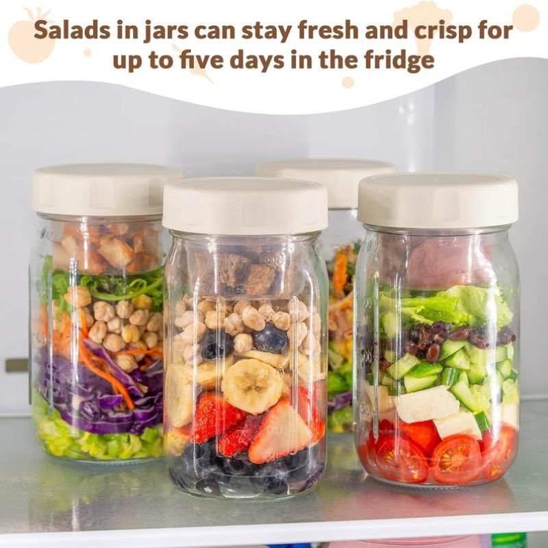 Sakerplus® Salad Dressing Container Glass Jars