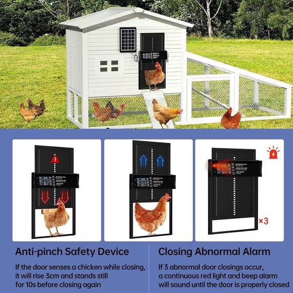 Sakerplus® Waterproof Aluminum Alloy Solar Chicken House Door