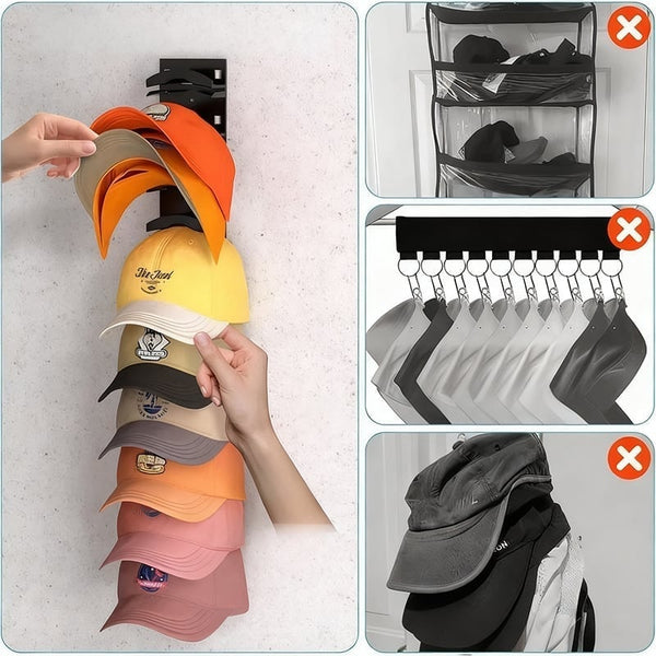Sakerplus® Punch-Free Baseball Cap Storage Rack