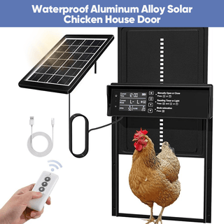 Sakerplus® Waterproof Aluminum Alloy Solar Chicken House Door