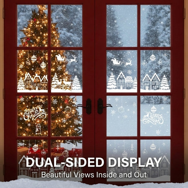 Sakerplus® Christmas Village Window Cling