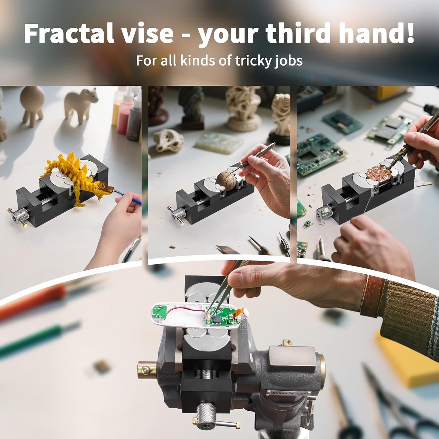 Sakerplus® Smart Self-Adjusting Mini Vise Clamp