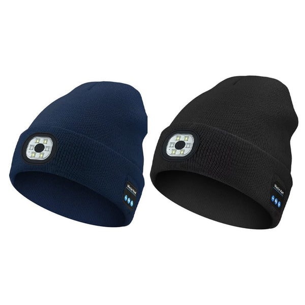 Sakerplus® Bluetooth Beanie with LED Light & Removable Speakers