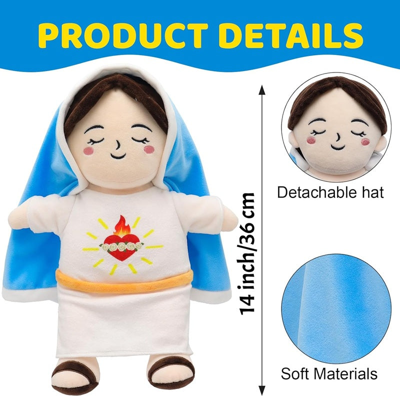 Sakerplus® Breathing Virgin Mary Plush Doll