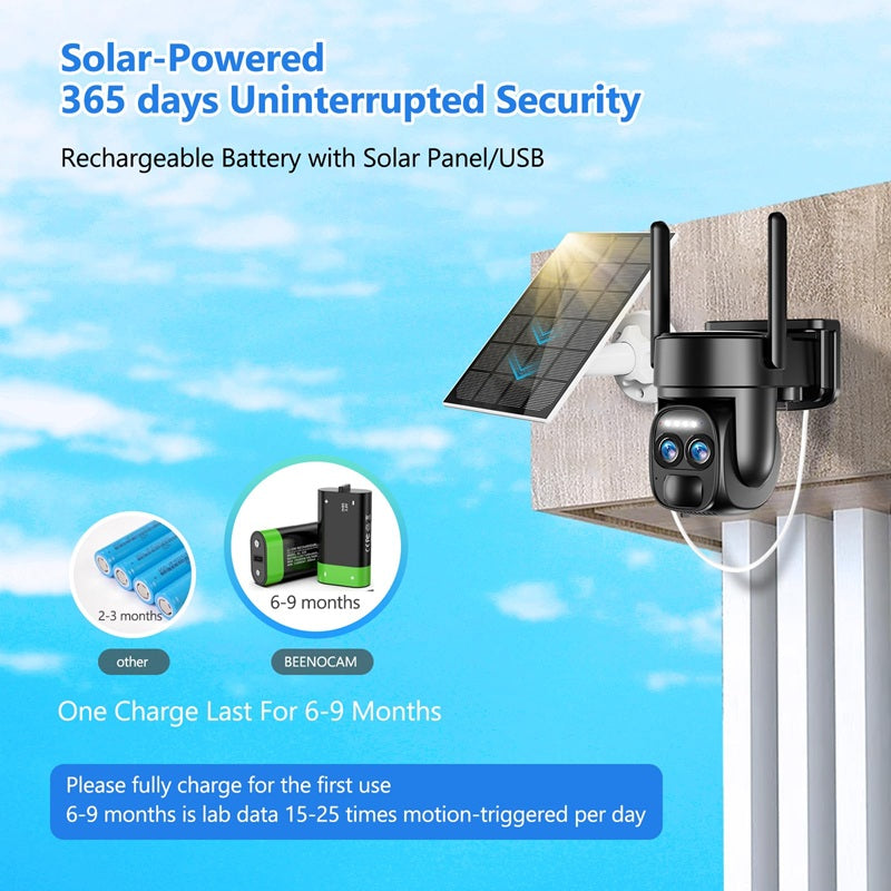 Sakerplus Solar Security Cameras Wireless Outdoor