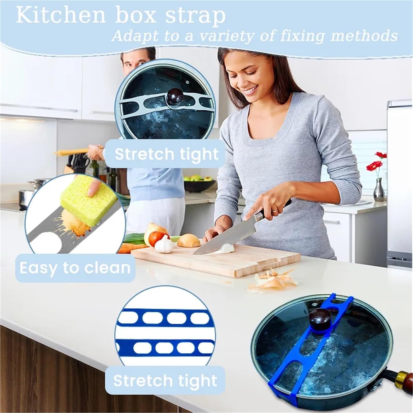 Sakerplus® Reusable Silicone Latch Strap Self-Lock Elastic Tie