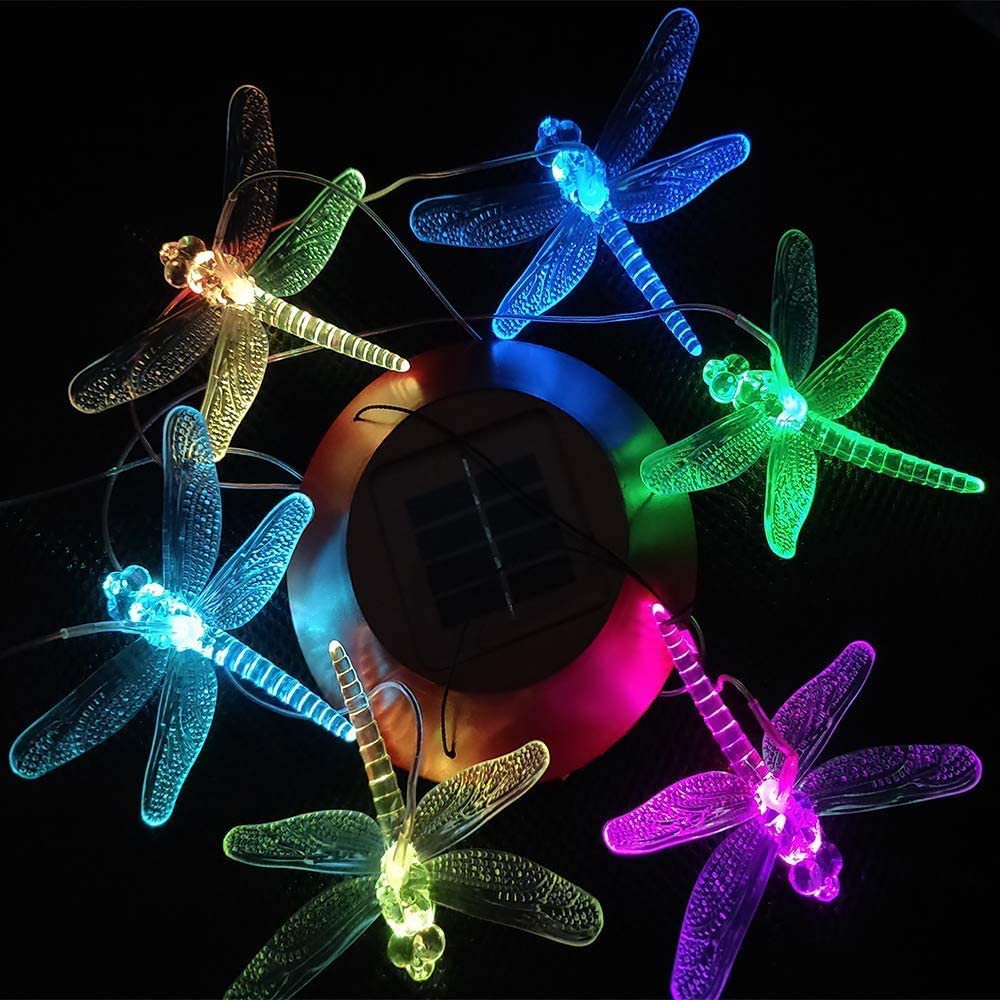 Solar-Powered Dragonfly Lights