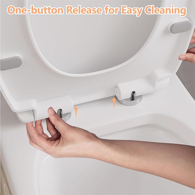 Sakerplus® Round Toilet Seat Slow Close Hinges