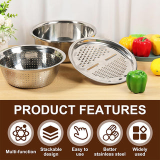 Sakerplus® Multifunctional Stainless Steel Basin With Grater