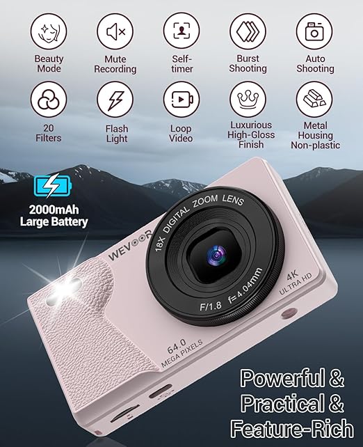 Sakerplus® 4K Dual Lens Vlogging Camera