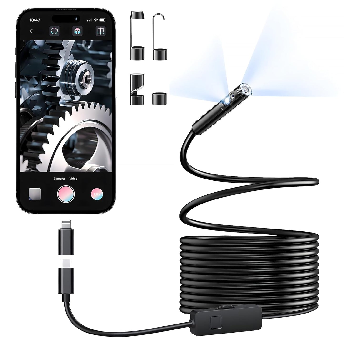 Sakerplus® Endoscope Camera Hd Waterproof Inspection