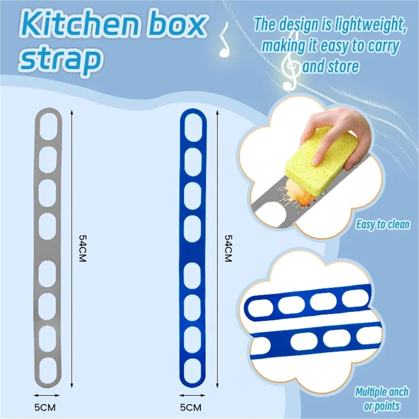 Sakerplus® Reusable Silicone Latch Strap Self-Lock Elastic Tie