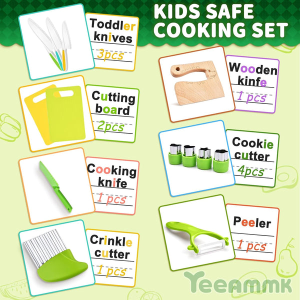 Sakerplus® Kids Safe Montessori Kitchen Tool Set