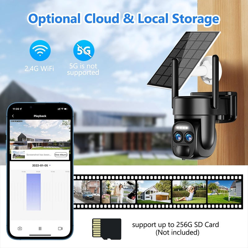 Sakerplus Solar Security Cameras Wireless Outdoor