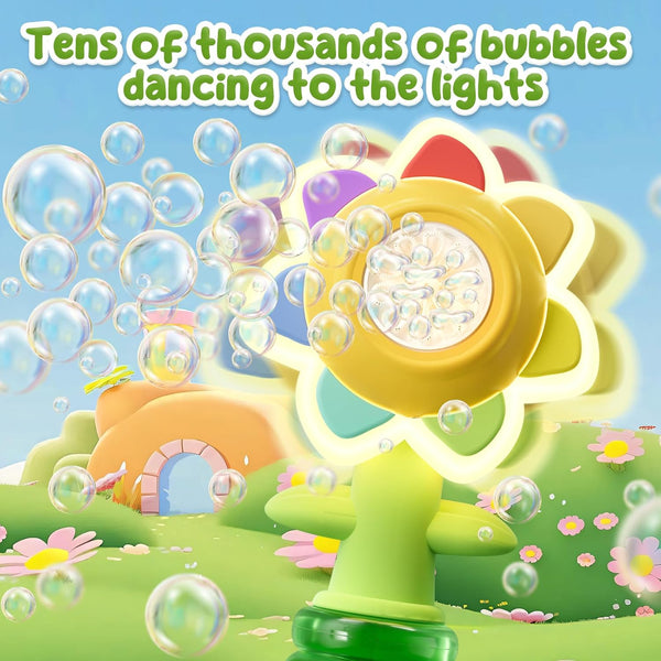 Sakerplus® Seven Color Flower Bubble Machine