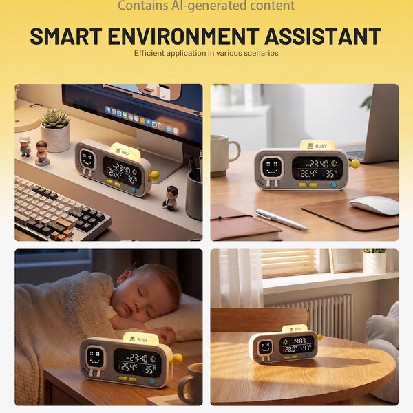 Sakerplus® Smart Thermometer Hygrometer Clock