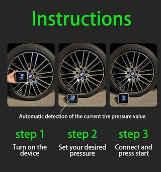 Sakerplus® High Pressure Portable Tire Inflator