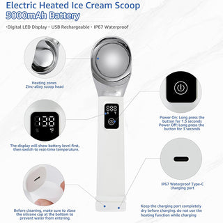 Sakerplus® Rechargeable Electric Heated Ice Cream Scoop